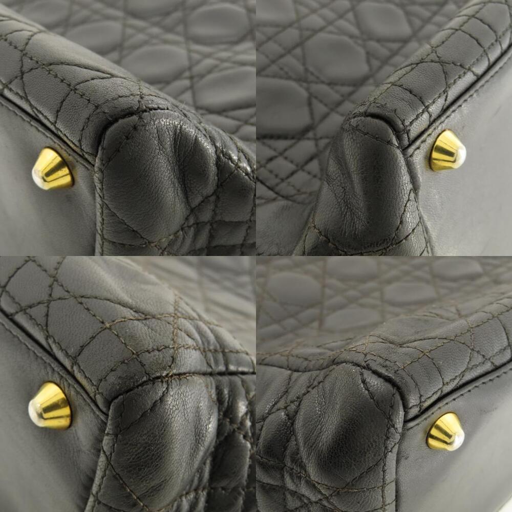 Christian Dior Lady 2way Cannage quilted handbag calfskin Black - Picture 10 of 11
